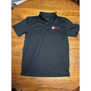 Chef Works Mens Eat My Catfish Polo Shirt Black Short Sleeve Medium Polyester